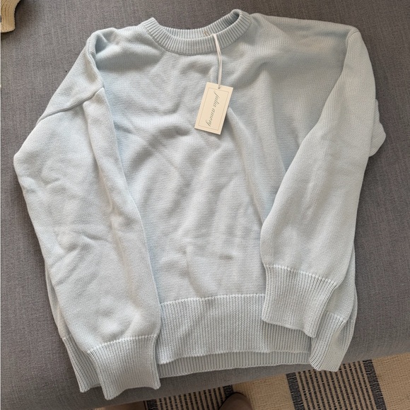 NWT Julia Amory Falmouth Sweater in Gracie Blue Large - Picture 5 of 9